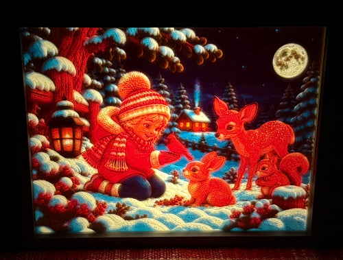 Deer and Child Nightlight