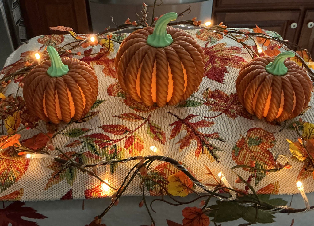 3 Piece  Pumpkin Shelf Sitters