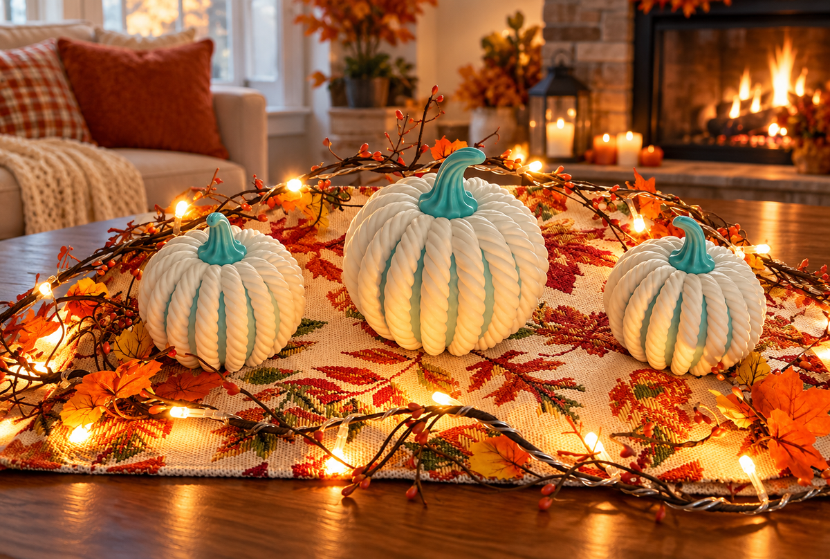 3 Piece Pumpkin Shelf Sitters